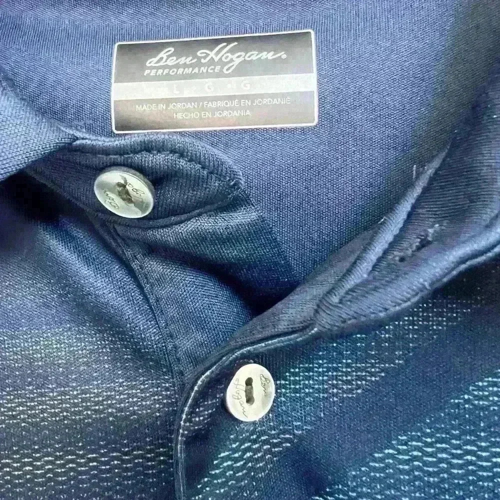 Ben Hogan Men’s Performance Blue Golf Polo Shirt Size Large - Picture 2 of 5